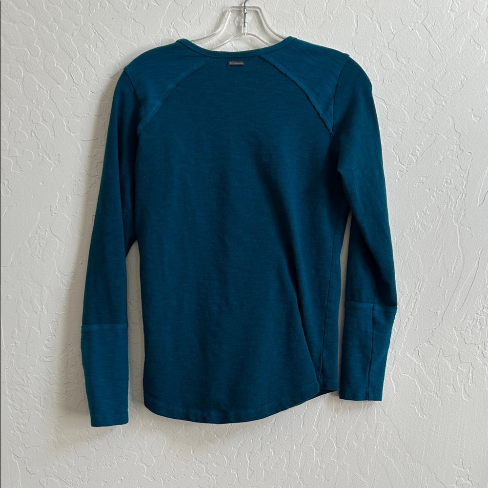 Columbia cotton Deep Teal Long Sleeve Top - Picture 4 of 4